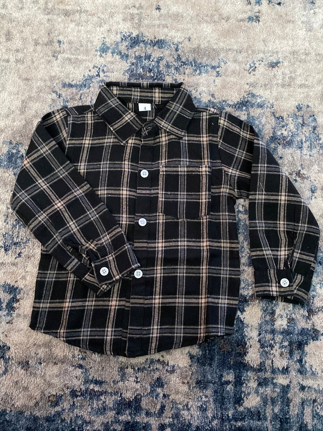 Black Plaid Flannel Shirt