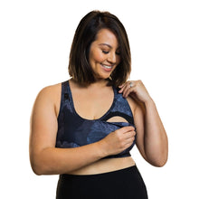 Load image into Gallery viewer, Love and Fit Athena 3.0 Nursing Bra Midnight Poppy
