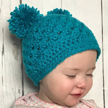 Load image into Gallery viewer, Cluster Stitch Pom Pom Hat
